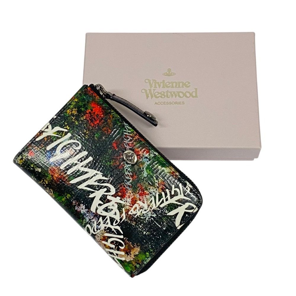 Vivienne Westwood Vivienne Westwood Vivienne Westwood Freedom Fighter Flower Cow Leather Card Case Key Case Leather Card Case DUTY FREE for USA Size ONE SIZE - 1 Thumbnail