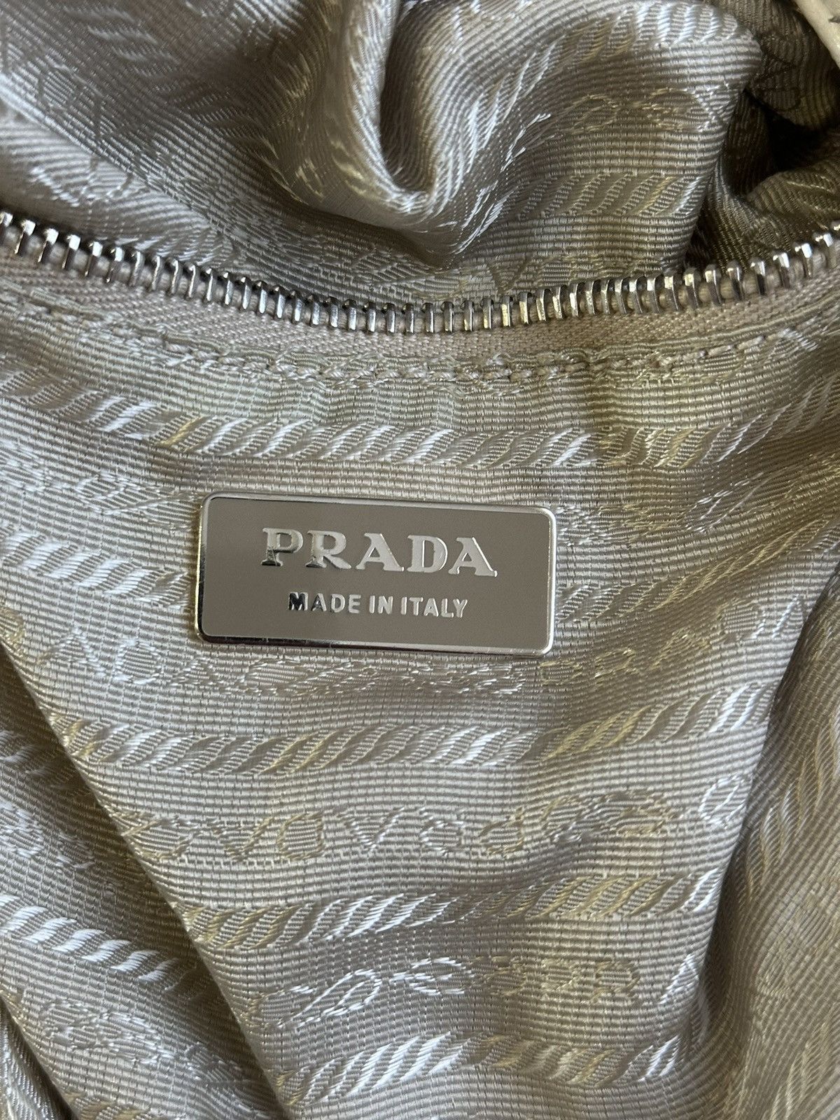 Prada × Vintage RARE Prada Vintage Leather Knit Handle/Shoulder Bag IPI Size ONE SIZE - 6 Thumbnail