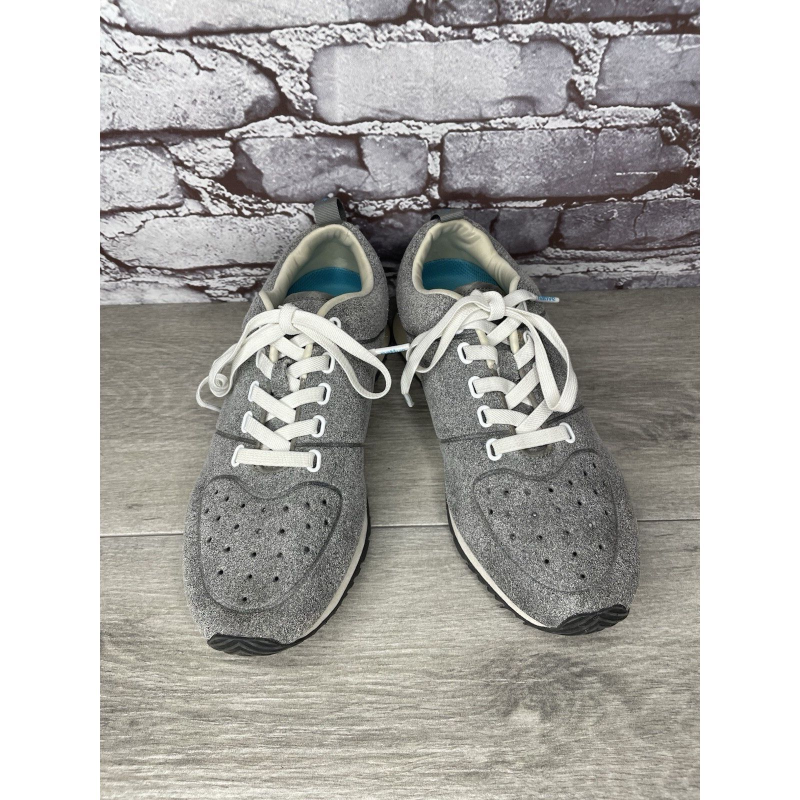 Native Native Monaco Gray Suede White Lace Up Casual Sneakers Shoes Size US 7 / EU 40 - 18 Thumbnail