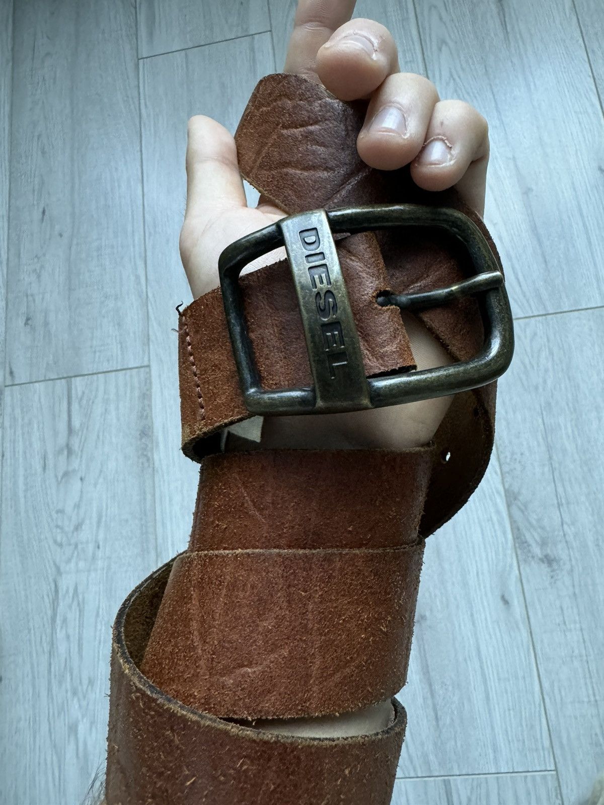 Designer × Diesel × Genuine Leather Vintage Leather belt Diesel Size ONE SIZE - 1 Thumbnail