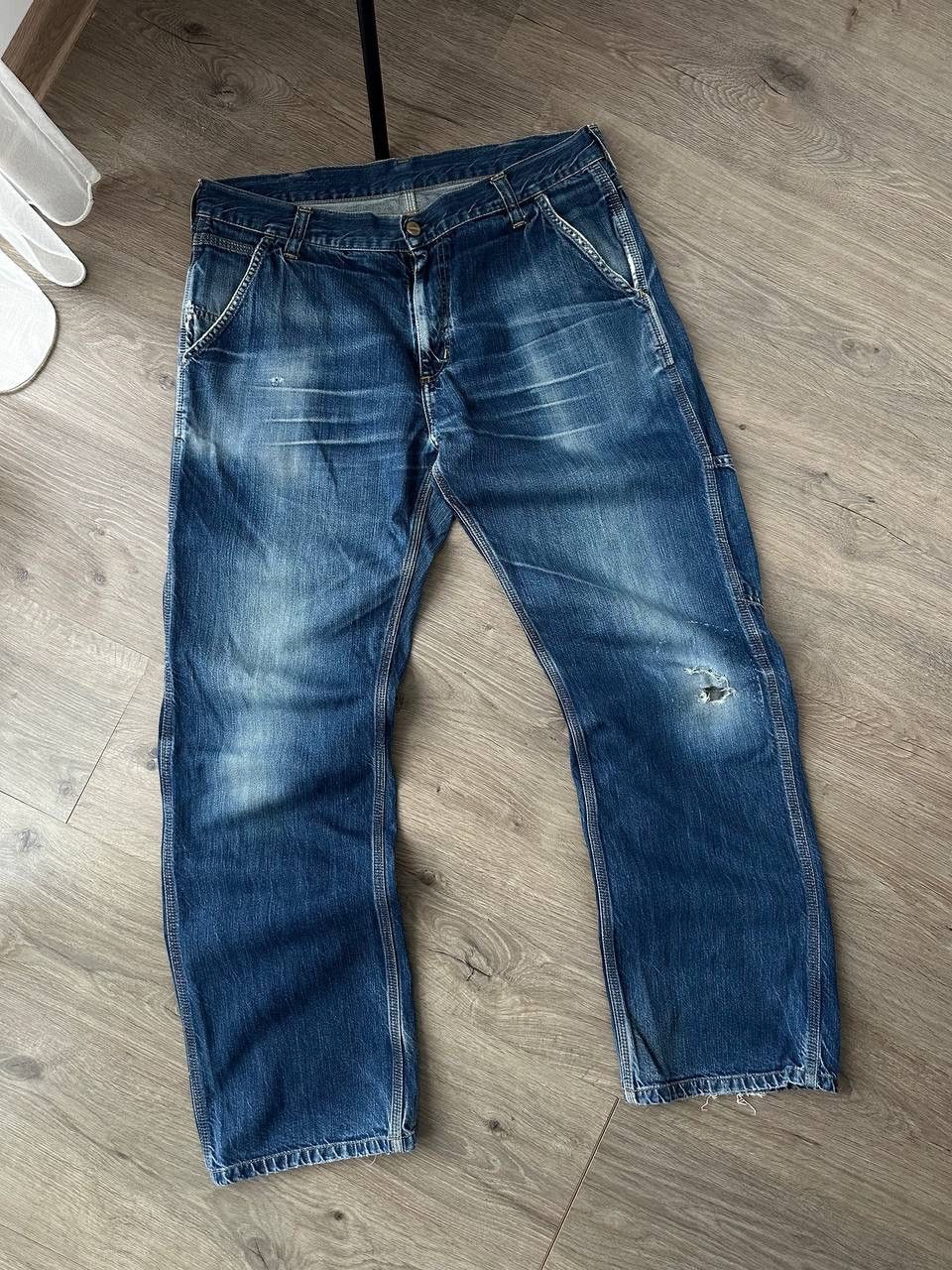 Carhartt × Carhartt Wip × Vintage Vintage Distressed Carhartt Trax Denim Pants Size US 34 / EU 50 - 10 Thumbnail