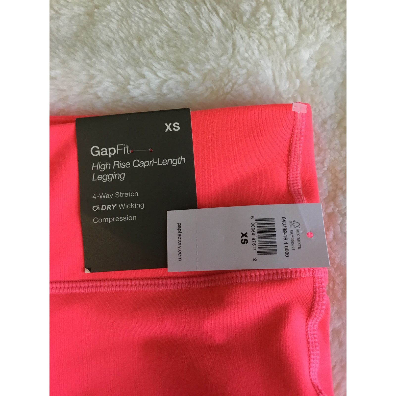 Gap GapFit Bright Neon Pink Compression Capris Size 26" / US 2 / IT 38 - 7 Thumbnail