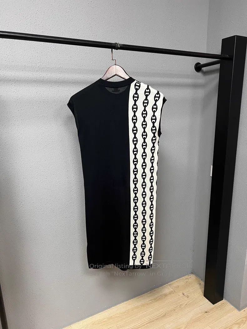 Hermes Hermes Black and white, chain, cashmere knitted, vest dres Size XXS / US 00 / IT 34 - 2 Thumbnail