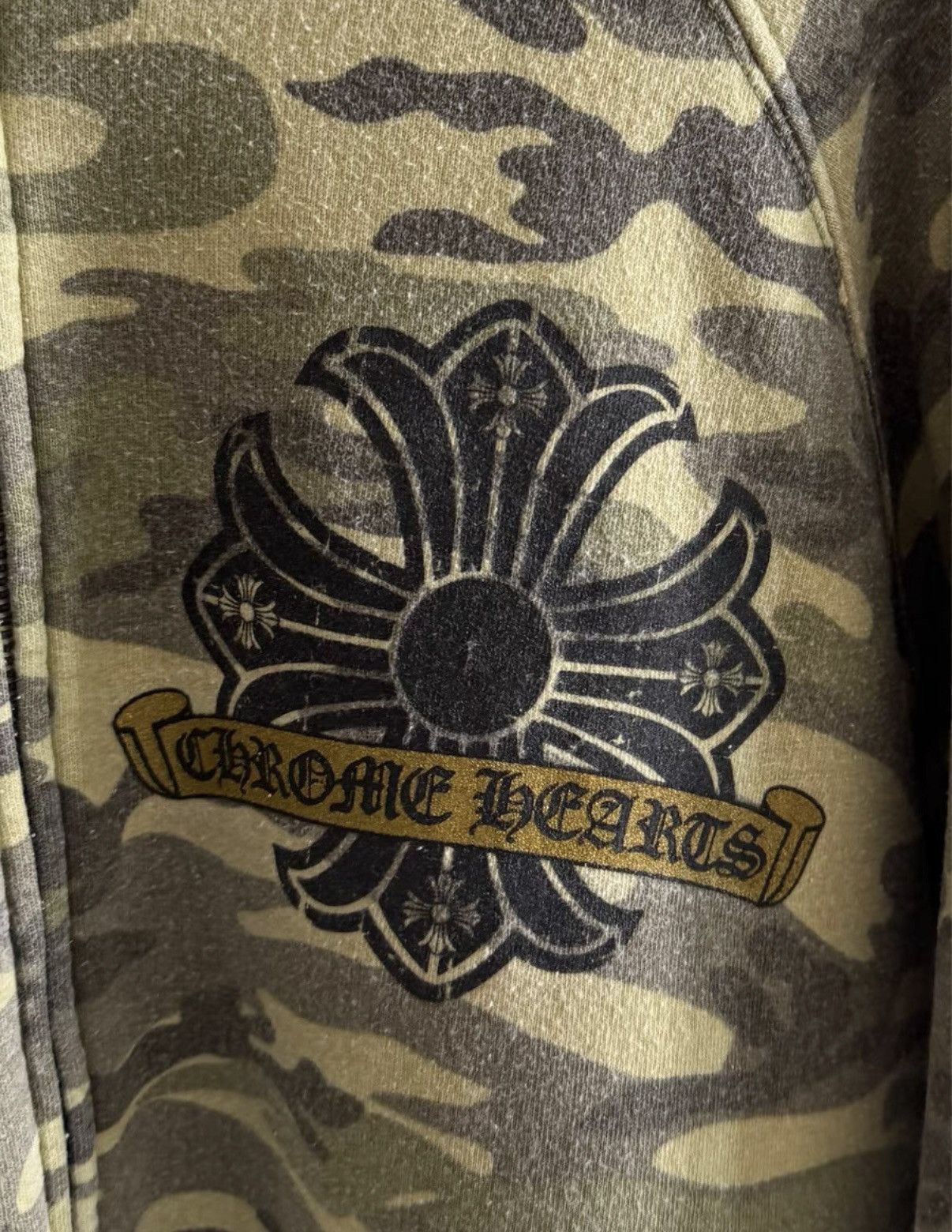 Chrome Hearts Chrome Hearts Camouflage Waffle Knit Zip Hoodie Size US L / EU 52-54 / 3 - 3 Thumbnail