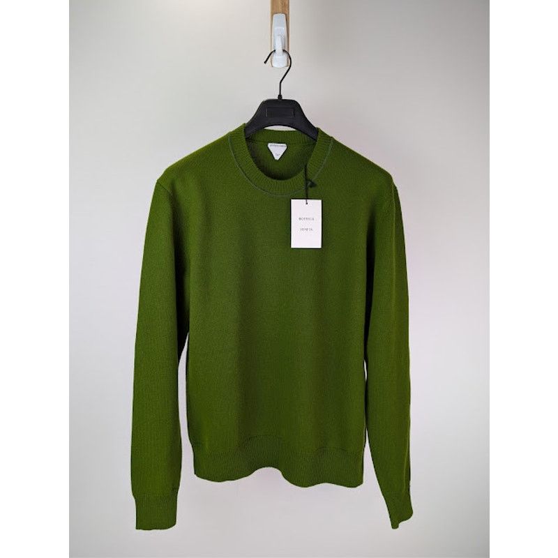 Bottega Veneta o1rshd1 Classic Cashmere Sweater in Olive Green Size US M / EU 48-50 / 2 - 2 Thumbnail