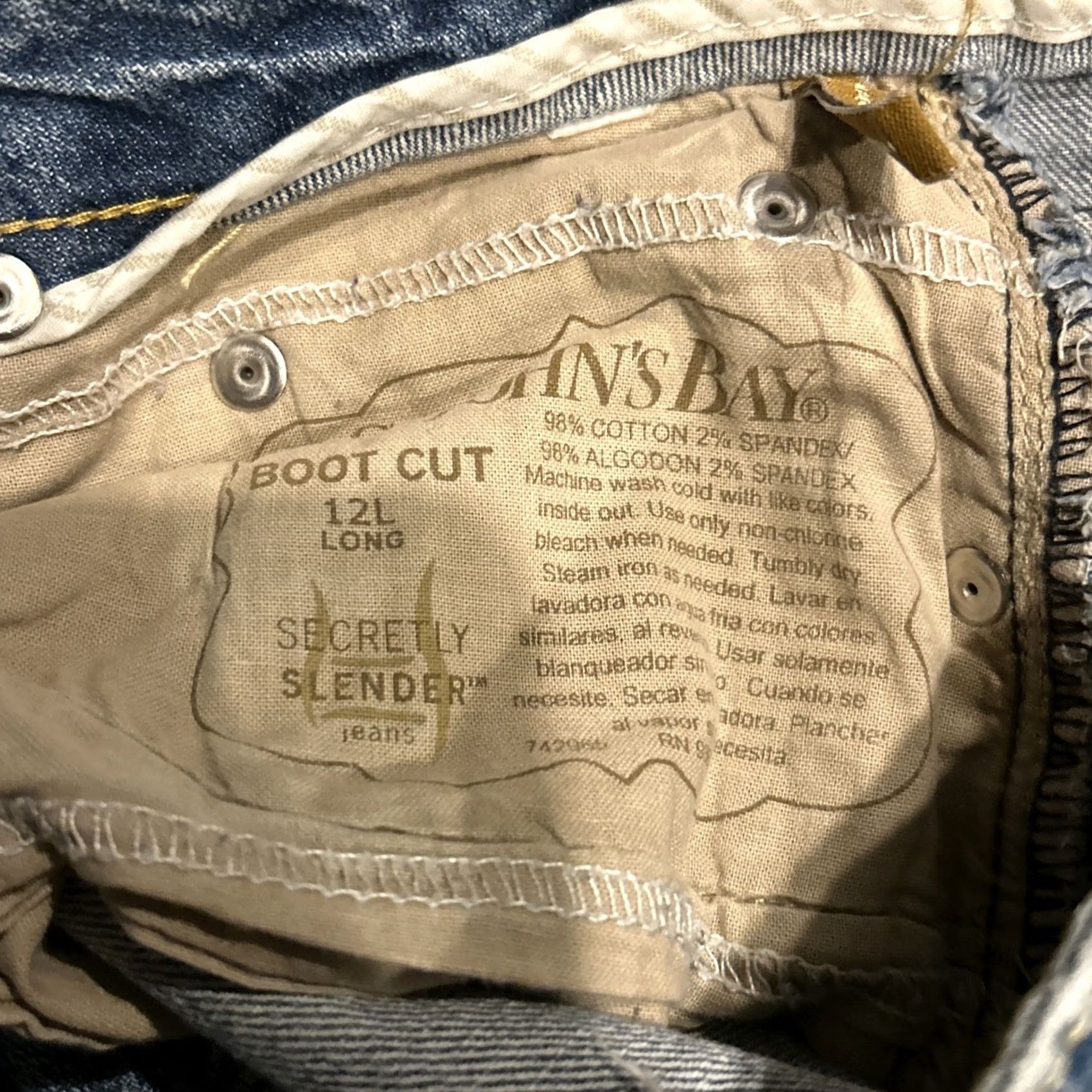 Vintage St. John’s Bay Jeans Bootcut Women 12 Regular Denim Blue Cotton Blend 31W 32L A43 Size US 12 / IT 42 - 3 Thumbnail
