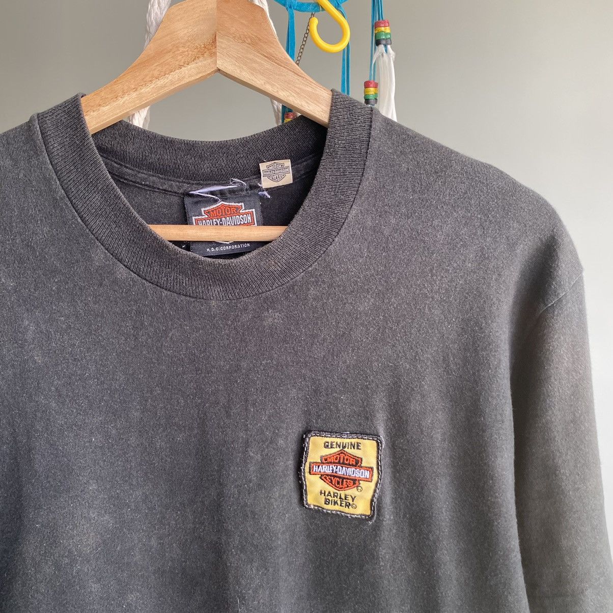 Harley Davidson Thrashed Faded Vintage 90s Harley Davison ERD GRUNGE TEE Size US L / EU 52-54 / 3 - 6 Thumbnail