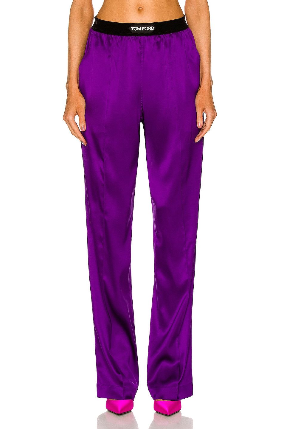 Tom Ford o1y0126 Logo Sweatpant in Purple/Black Size 32" / US 10 / IT 46 - 1 Thumbnail