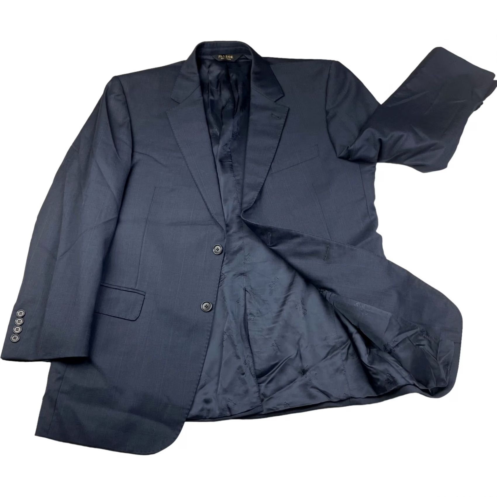 Jos. A. Bank Jos. A. Bank Blazer 100% Wool Navy Windowpane Plaid 2-Button Notch Lapel 42R Mens Coat Jacket Blazer Shirt? Size 42R - 3 Thumbnail