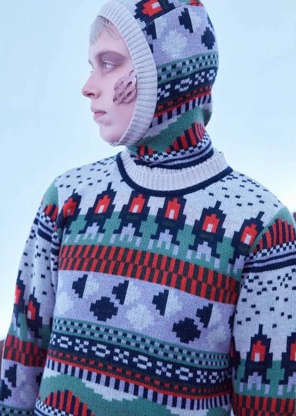 Henrik Vibskov !DS! AW22 Henrik Vibskov Abstract Space Balaclava Size ONE SIZE - 1 Thumbnail