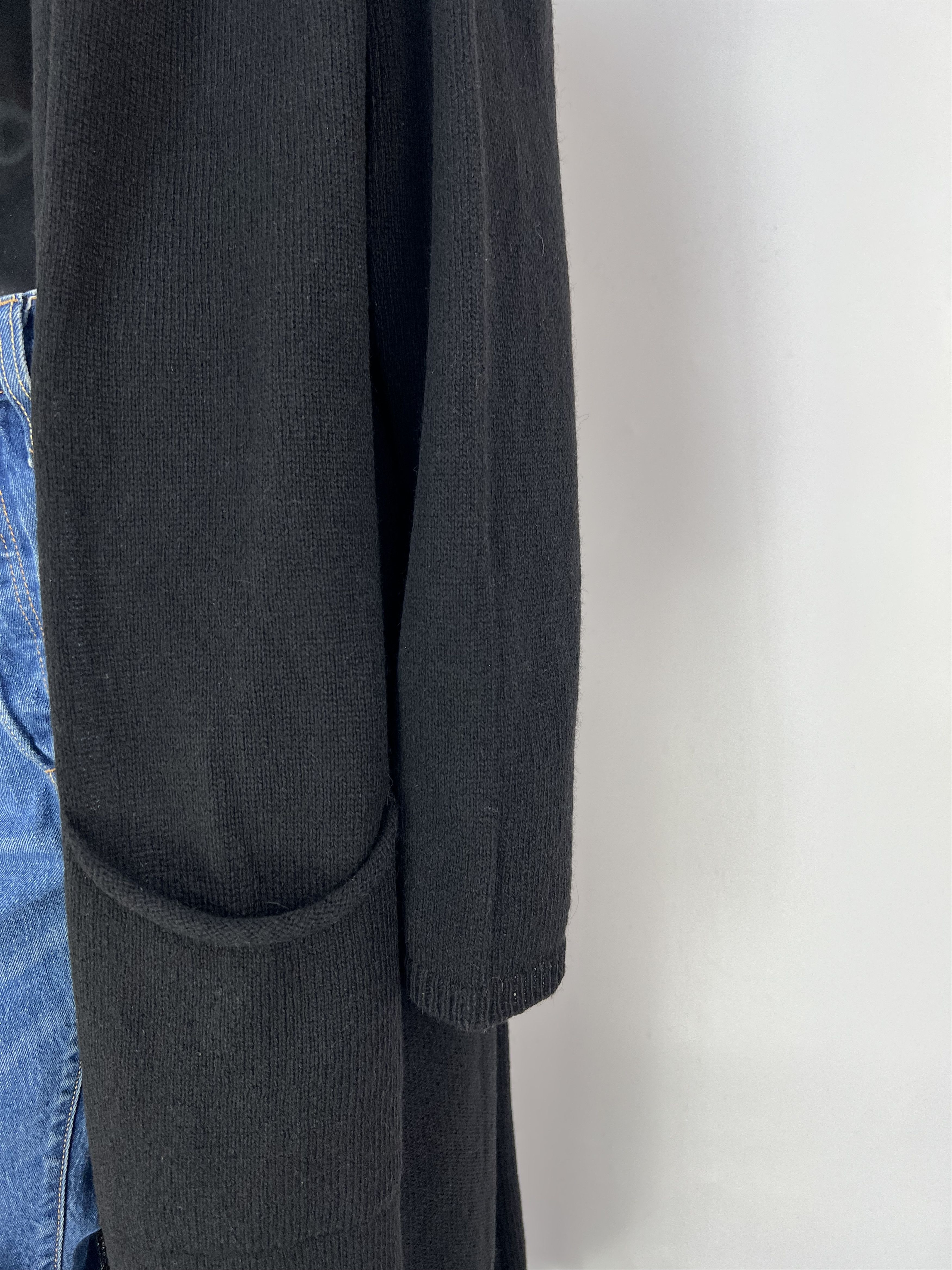 Woolrich Woolen Mills Woolrich Women's Black Wool Hooded Open Long Cardigan Size S Size S / US 4 / IT 40 - 5 Thumbnail
