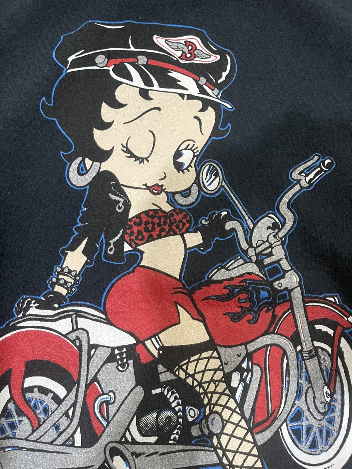 Vintage Vintage 90's Betty Boop Motorcycle Crewneck Sweatshirt Size US M / EU 48-50 / 2 - 5 Thumbnail