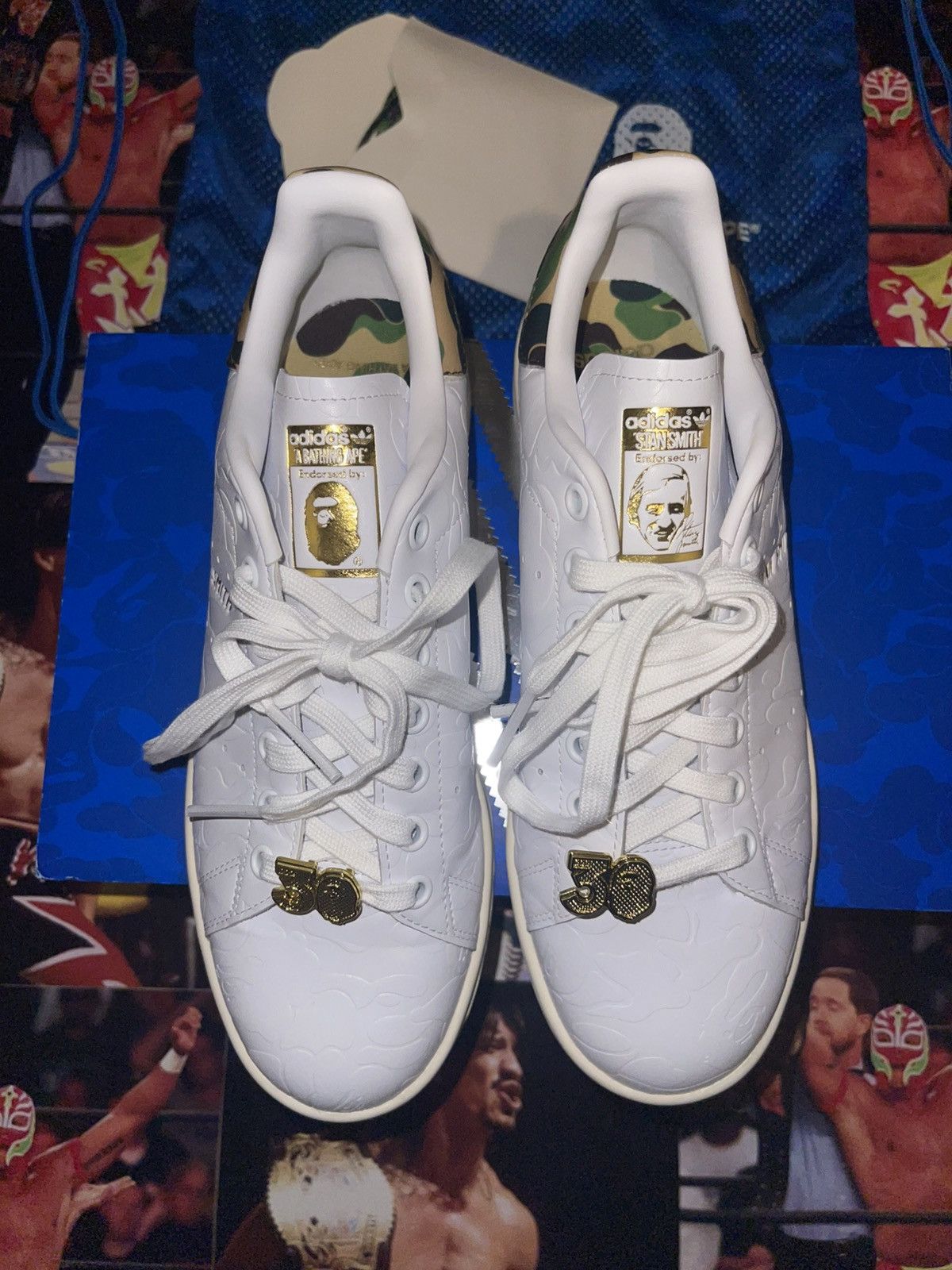 Adidas × Bape Bape x Stan Smith 30th Anniversary White (7.5) Size US 7.5 / EU 40-41 - 3 Thumbnail