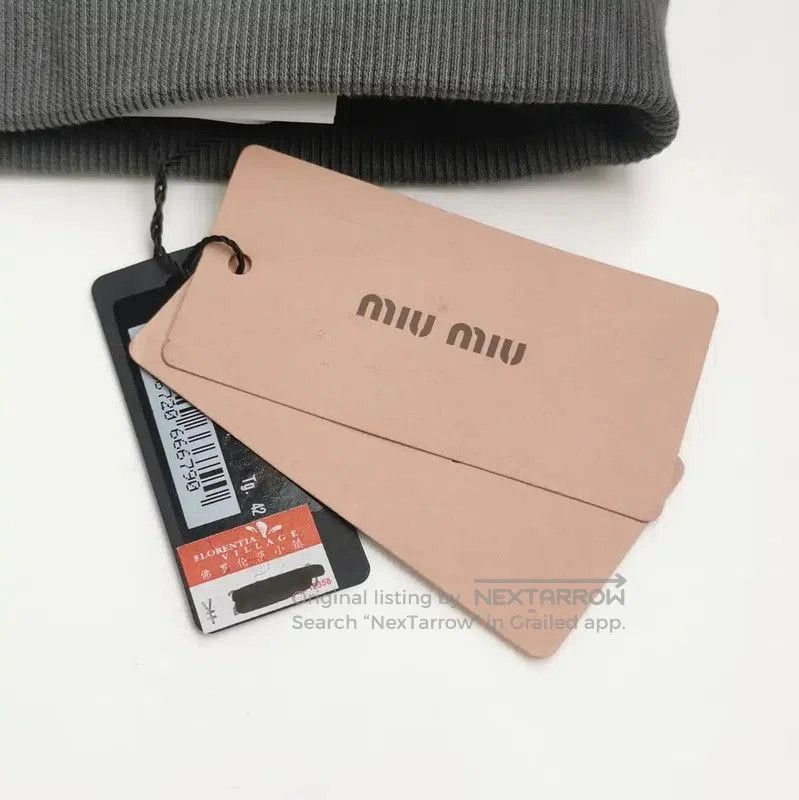 Miu Miu Miu Miu Black Cotton Logo Print Casual Pants . Size 30" / US 8 / IT 44 - 7 Thumbnail