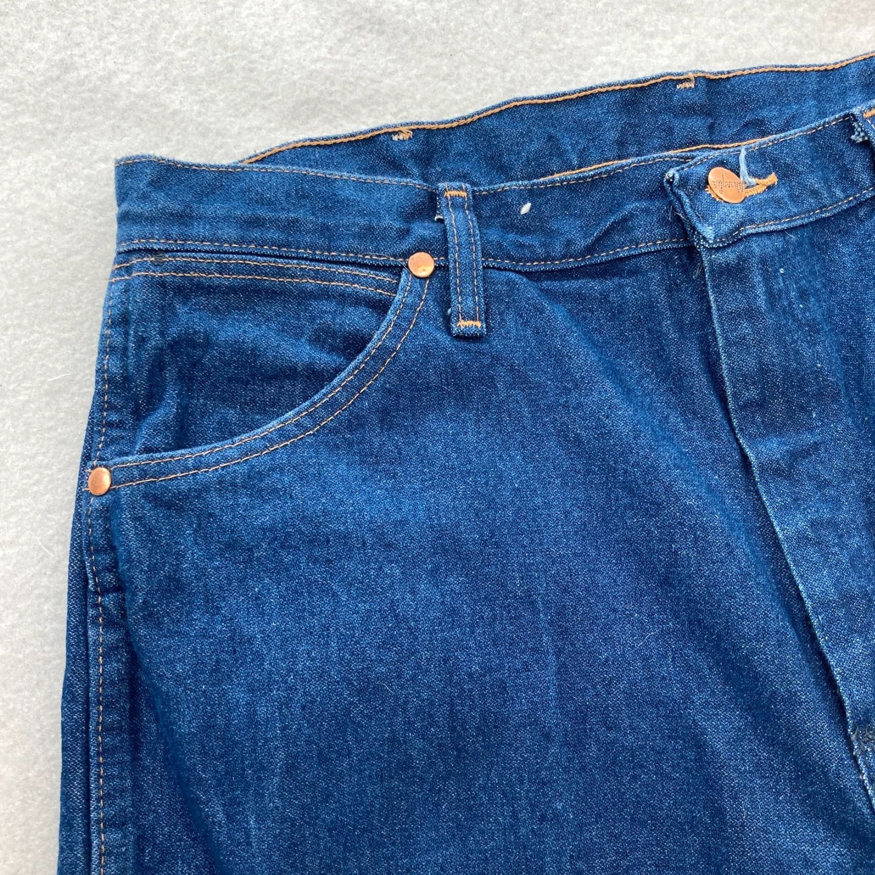 Wrangler Wrangler Cowboy Cut Jeans Mens 36x30 Straight Dark Blue Denim 1013MWZ Western Jean" Size US 36 / EU 52 - 3 Thumbnail