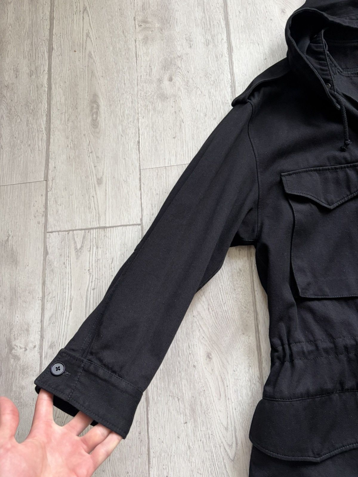 Maison Margiela Maison Margiela Black Hooded Field Jacket Parka Size US L / EU 52-54 / 3 - 6 Thumbnail