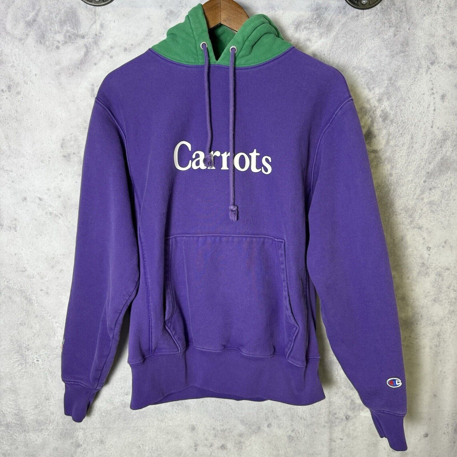 Champion Carrots X Champions Reverse Weave Hoodie Mens Medium Purple