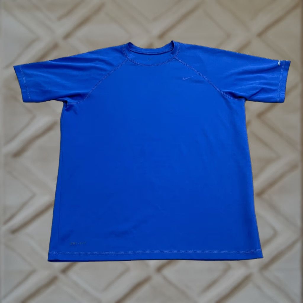 Nike Nike Shirt Mens L Blue Dri-Fit Active Crew Short Sleeve Athletic Tee Size US L / EU 52-54 / 3 - 1 Thumbnail