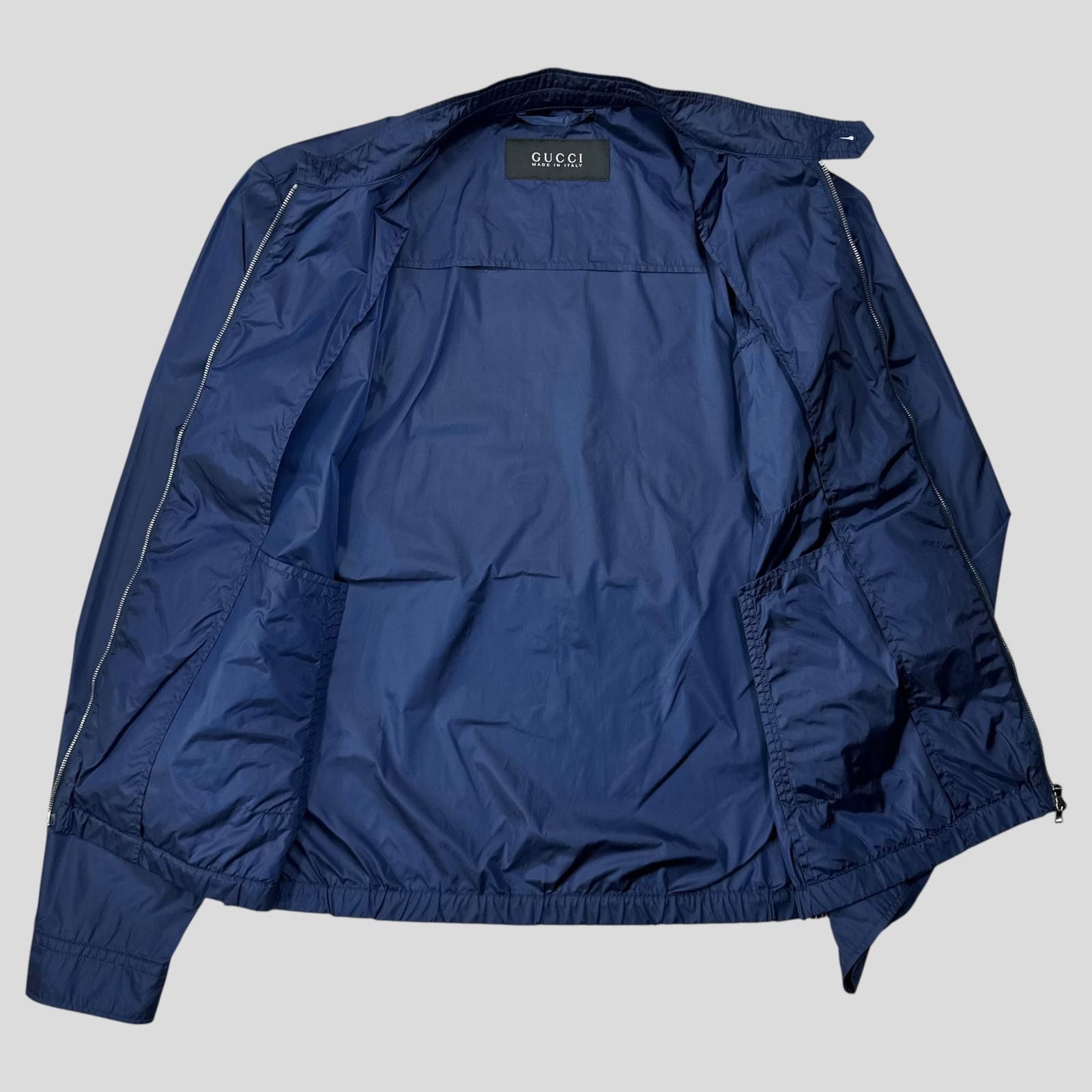 Gucci Gucci 2012 Blue Stripe Seam Nylon Shimmer Jacket - IT50 M/L Size US M / EU 48-50 / 2 - 5 Thumbnail