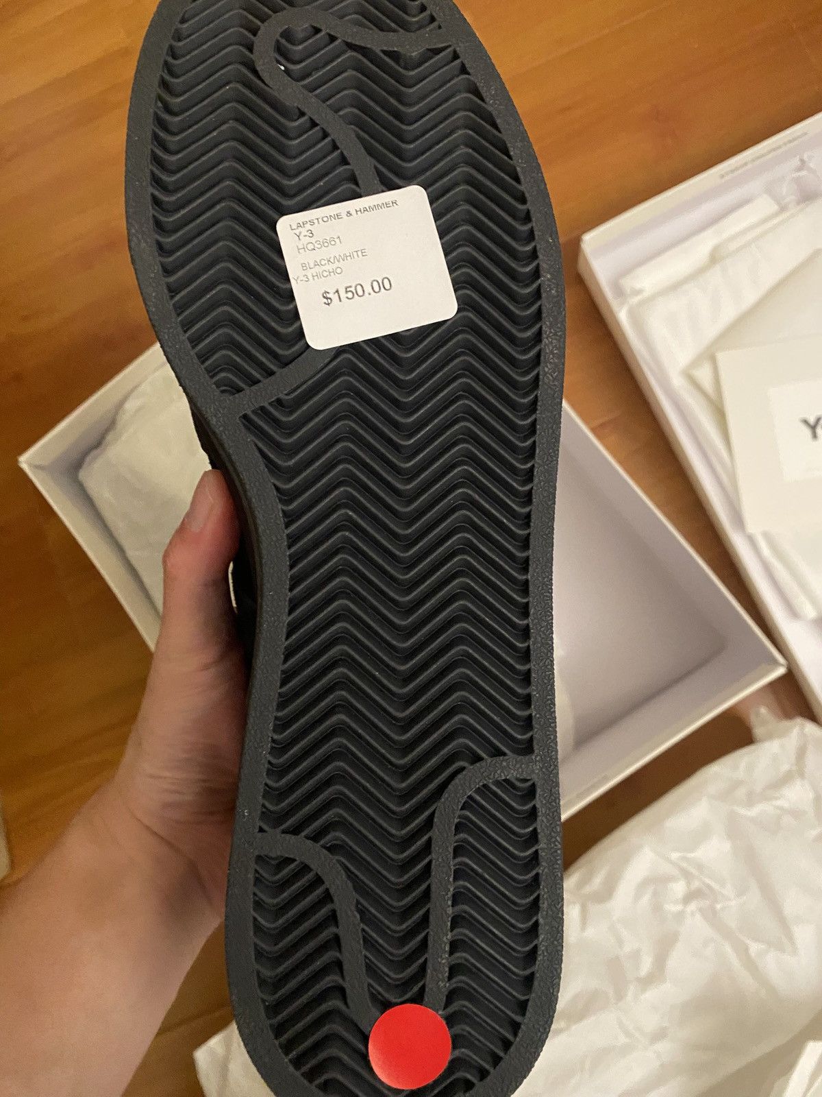 Y-3 Adidas Y-3 Yojhi Yamamoto Hicho Black Sneaker Size US 11.5 / EU 44-45 - 8 Thumbnail