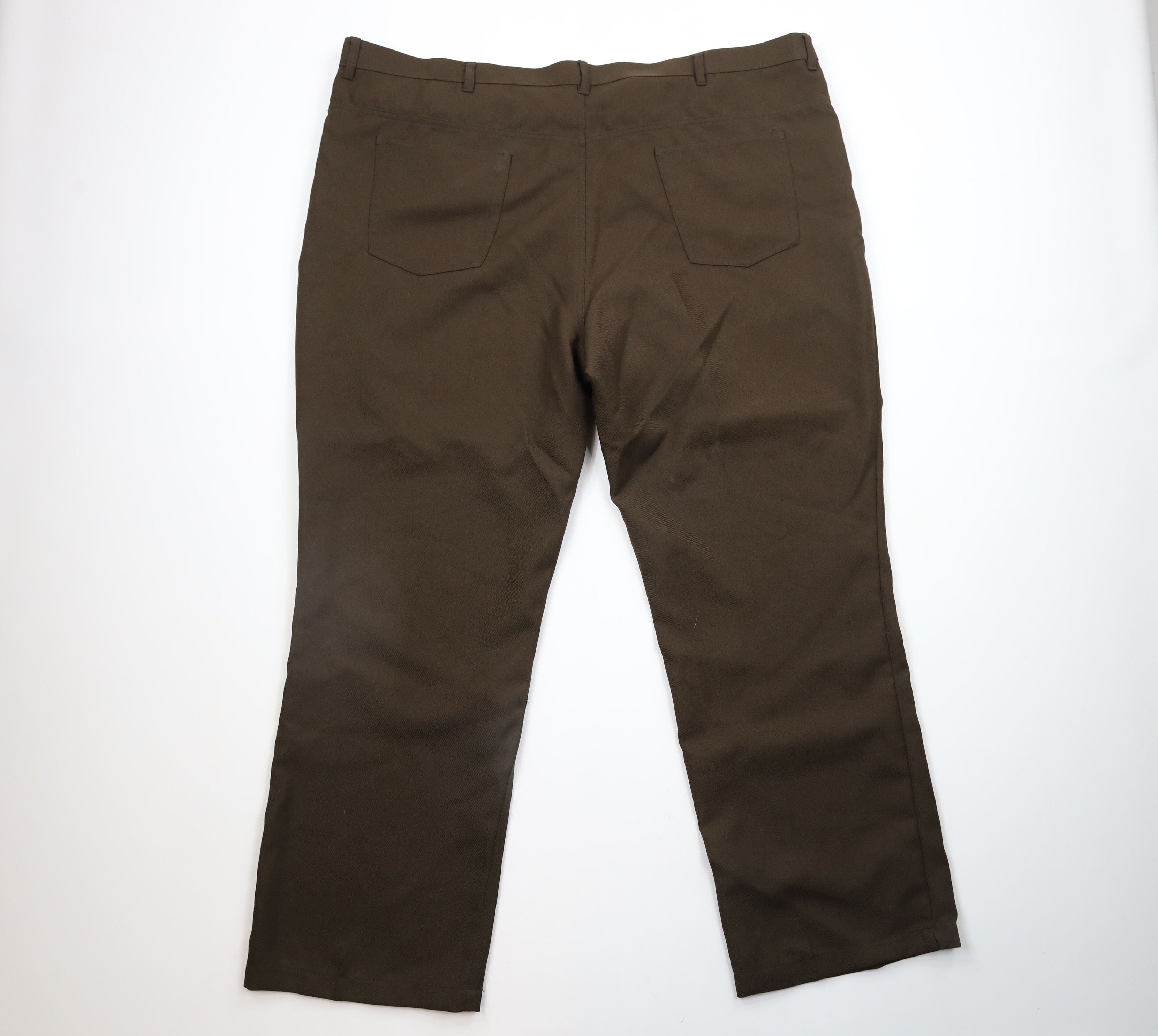 Vintage Vintage 90s Streetwear Front Knit Wide Leg Chino Pants Brown Size US 44 / EU 60 - 9 Thumbnail