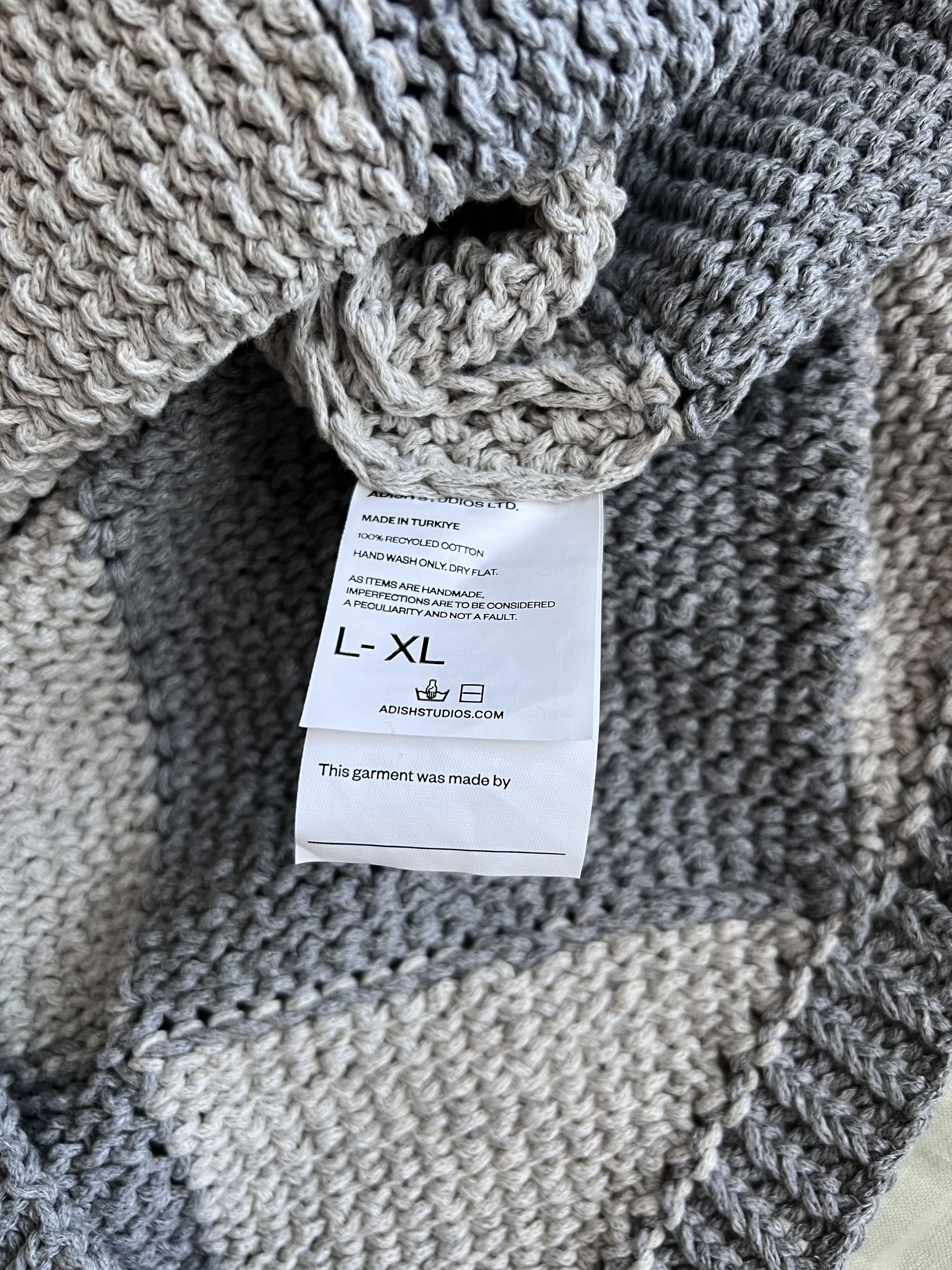 Adish Adish Iota Hand Knitted Collared Sweater in Gray Size US L / EU 52-54 / 3 - 7 Thumbnail