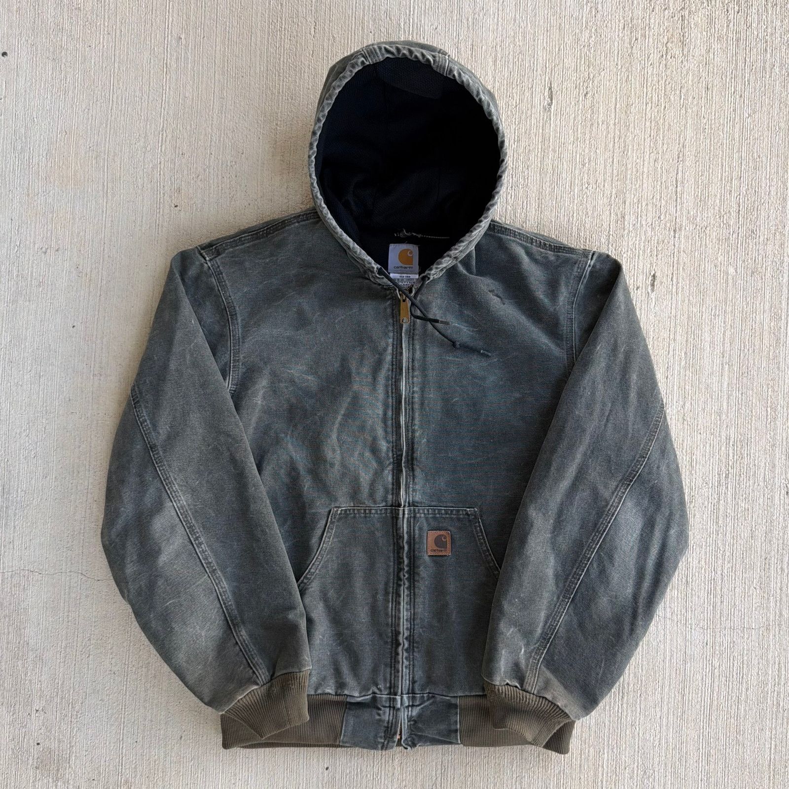 Carhartt × Vintage Carhartt J25 MOS green hooded work wear jacket Size US M / EU 48-50 / 2 - 1 Thumbnail