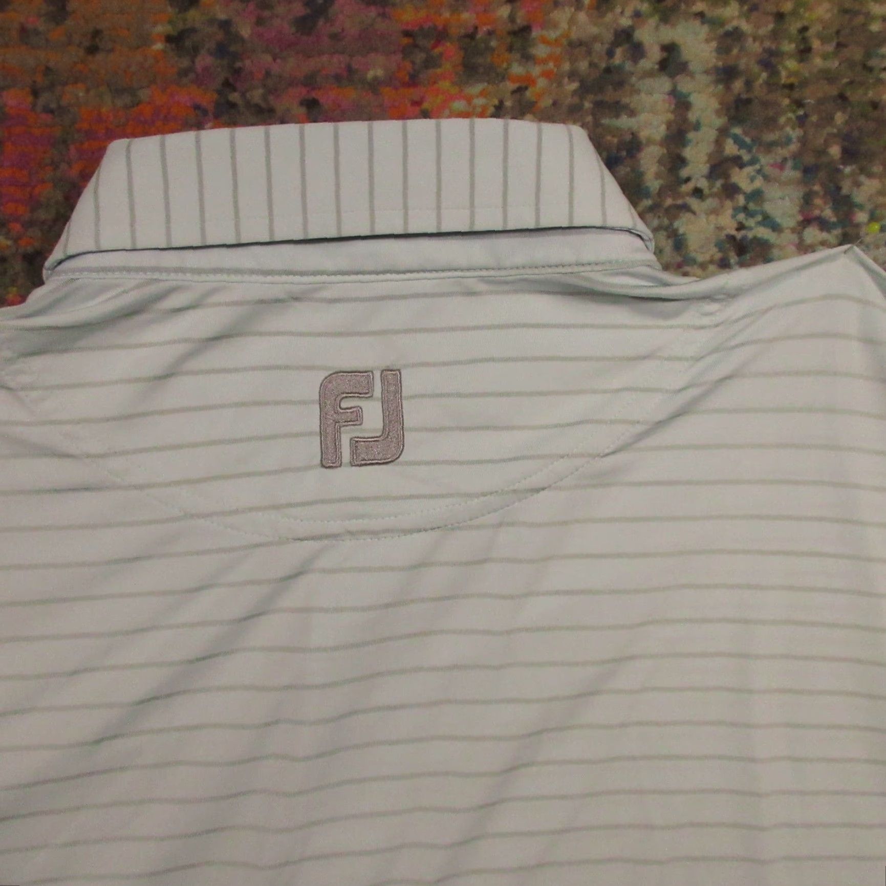 Footjoy FootJoy Polo Shirt Mens L Blue Striped Stretch FJ Golf Casual Activewear Short Sleeve Regular Fit Size US L / EU 52-54 / 3 - 5 Thumbnail