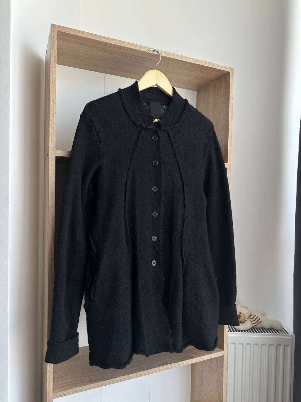 Rundholz × Vintage Vintage Rundholz Black Wool Cardigan Avant Garde Sweater Size US M / EU 48-50 / 2 - 7 Thumbnail