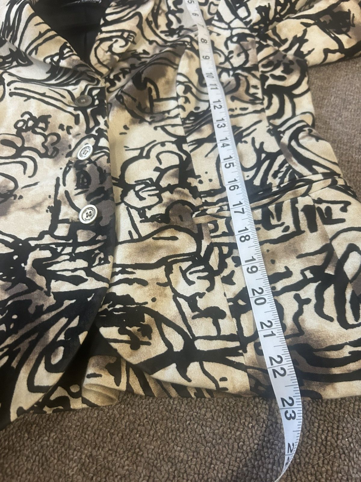 Other Betty Barlay Blazer, M, Brown/Black Velvet Abstract Pattern Size M / US 6-8 / IT 42-44 - 11 Thumbnail