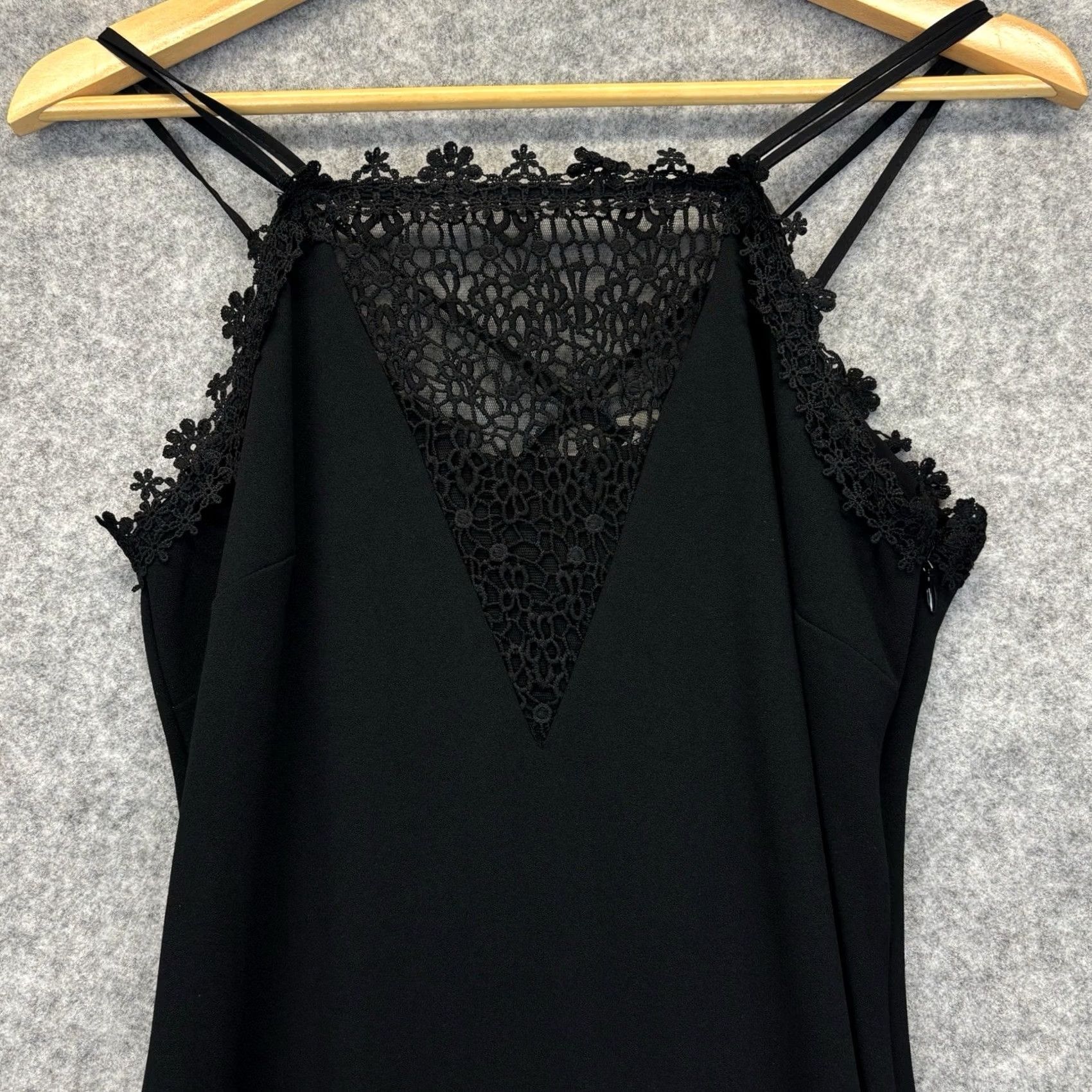 NEXT Next Dress UK10 Stretch Fishtail & Lace Strappy Black Evening Party Event Dress Size L / US 10 / IT 46 - 3 Thumbnail