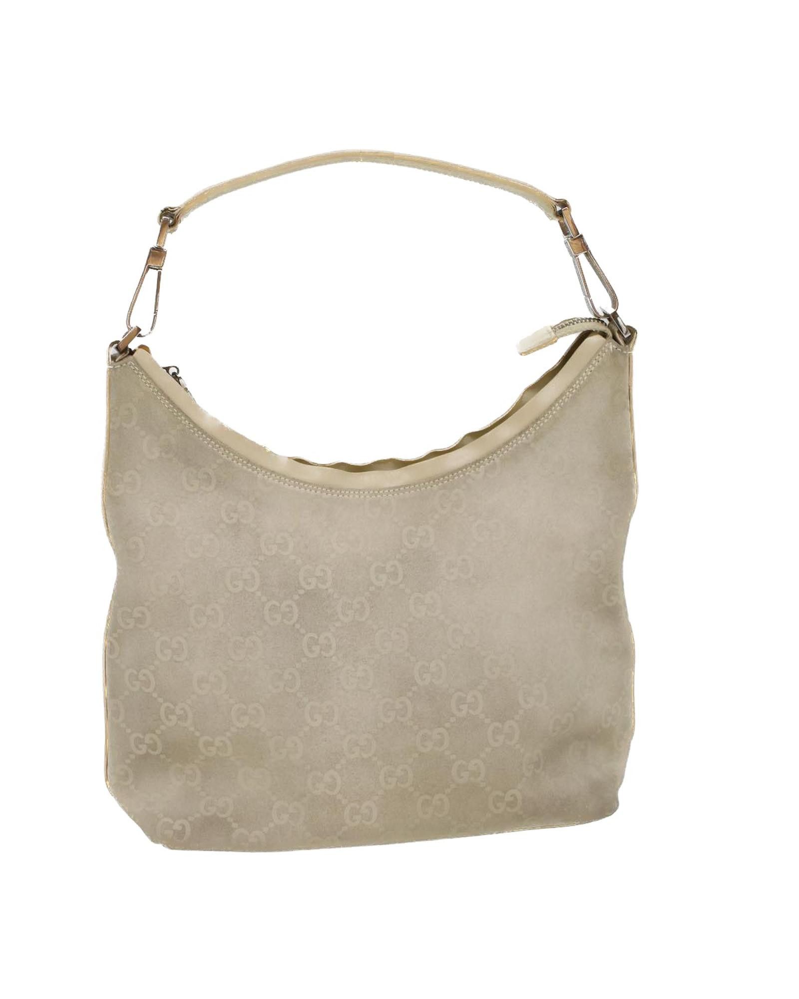 image of Gucci Gray GG Canvas Shoulder Bag in Grey, Women's