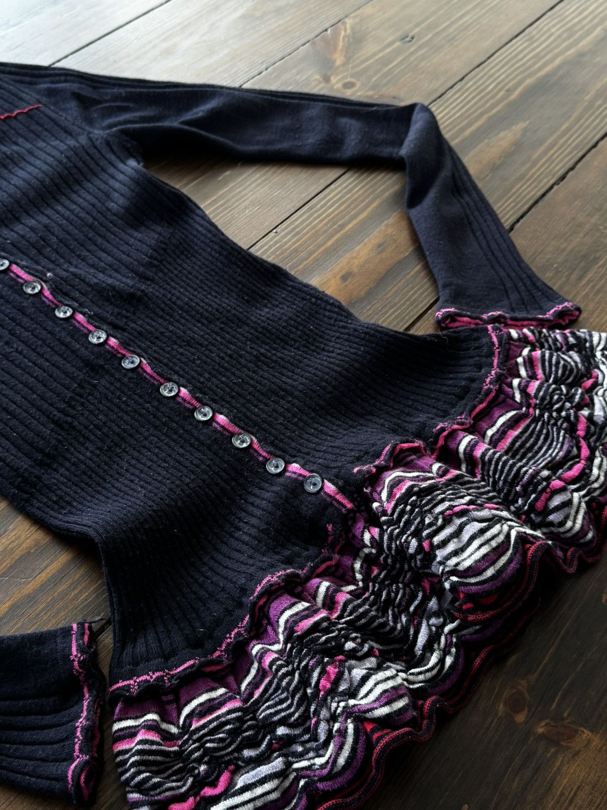Marithe + Francois Girbaud Marithe + Francois Girbaud Cute Button Up Y2K Sweater Size S / US 4 / IT 40 - 7 Thumbnail
