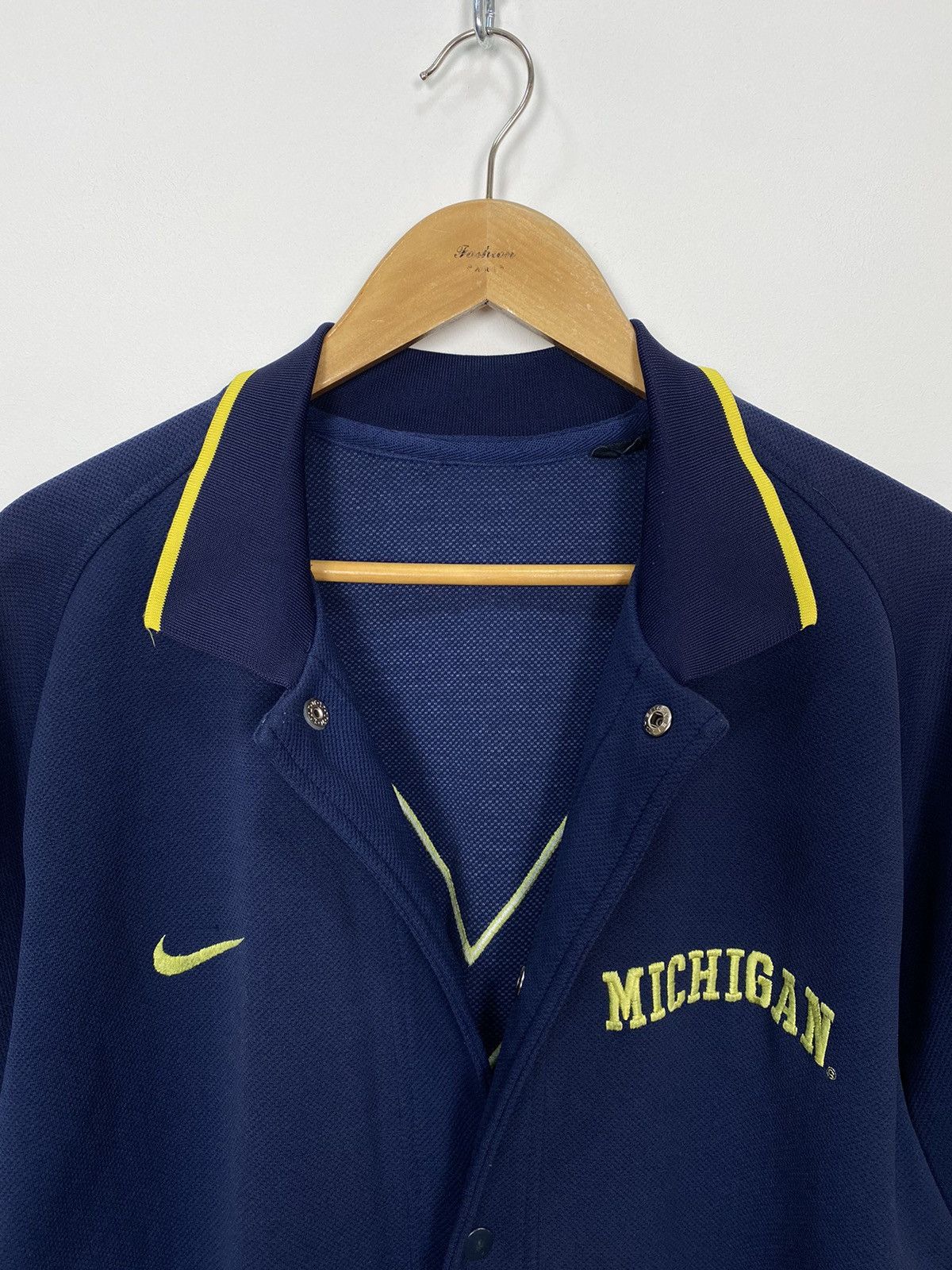 Nike Vintage Michigan Baseball Jersey Shirt Nike Size L-XL Blue Size US L / EU 52-54 / 3 - 3 Thumbnail