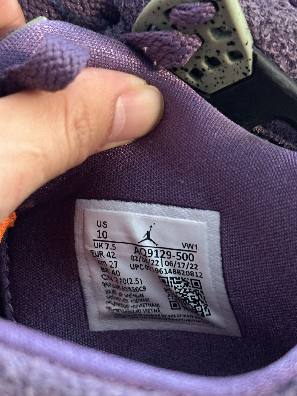 Jordan Brand Jordan 4 Canyon Purple Size US 8.5 / EU 41-42 - 7 Thumbnail