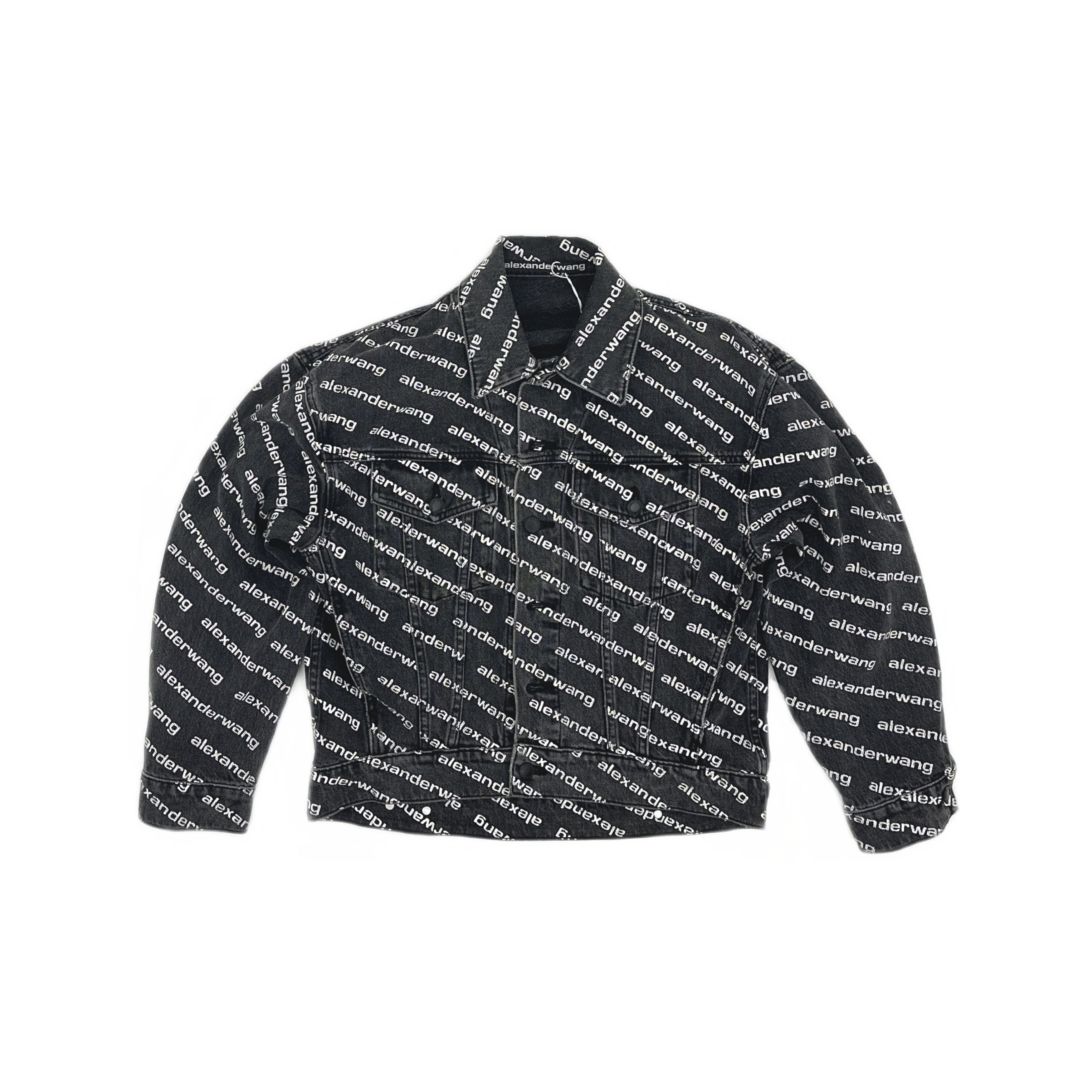 Alexander Wang Alexander Wang Logo Print Denim Jacket XS Size XS / US 0-2 / IT 36-38 - 1 Thumbnail