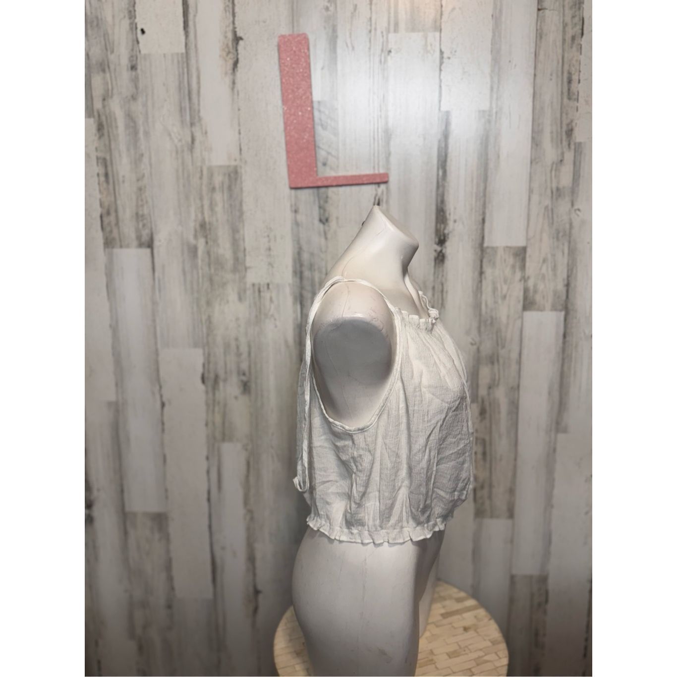 H&M H&M Divided White Tie Strap Crop Top Women’s Size L Size L / US 10 / IT 46 - 5 Thumbnail