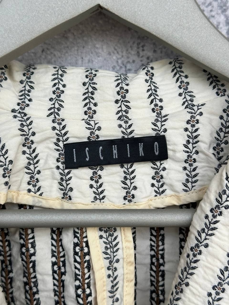 OSKA Ischiko by Oska Floral Striped Jacket Soft Blazer Lagenlook Size L / US 10 / IT 46 - 9 Thumbnail