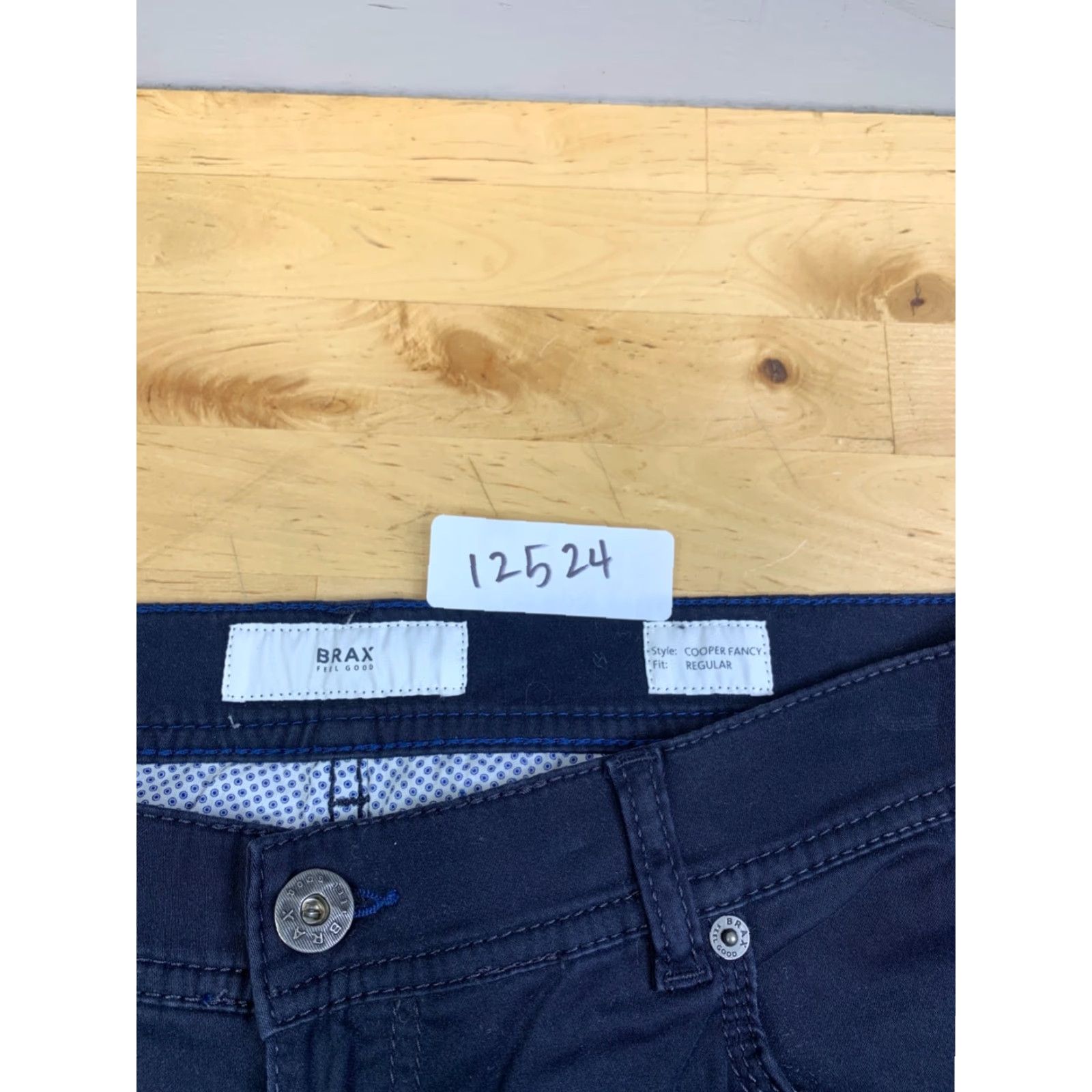 BRAX Brax Cooper Fancy Pants Mens 34x32 Blue Regular Straight Jeans Chino 5-Pocket Design Vintage No Casual Preppy Logo Size US 34 / EU 50 - 2 Thumbnail