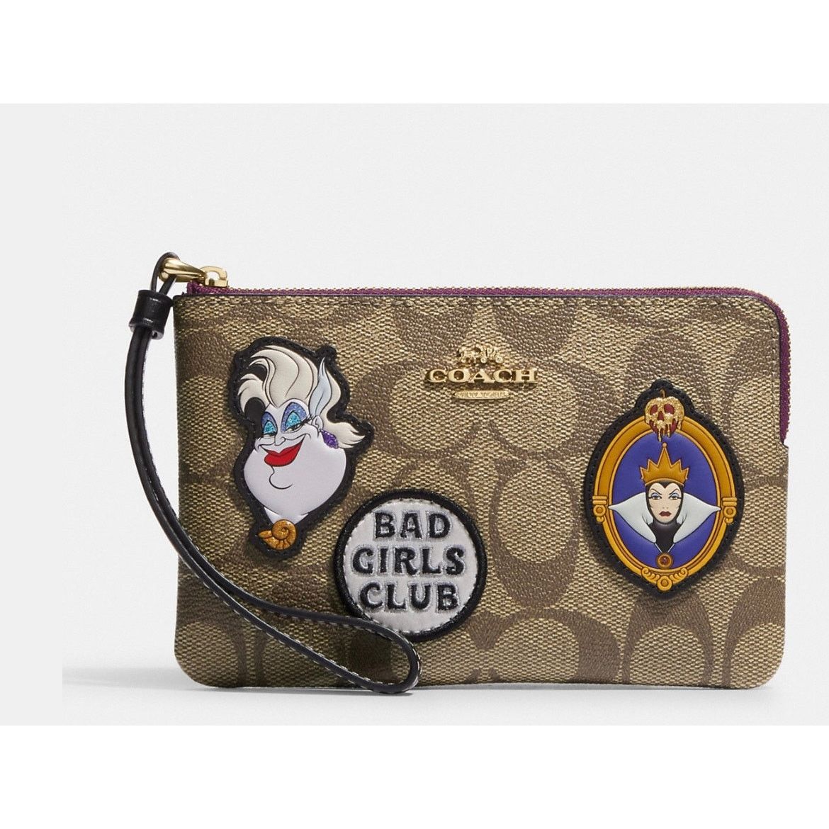 Coach Disney X Coach Zip Wristlet In Signature Canvas With Patches Size ONE SIZE - 1 Thumbnail