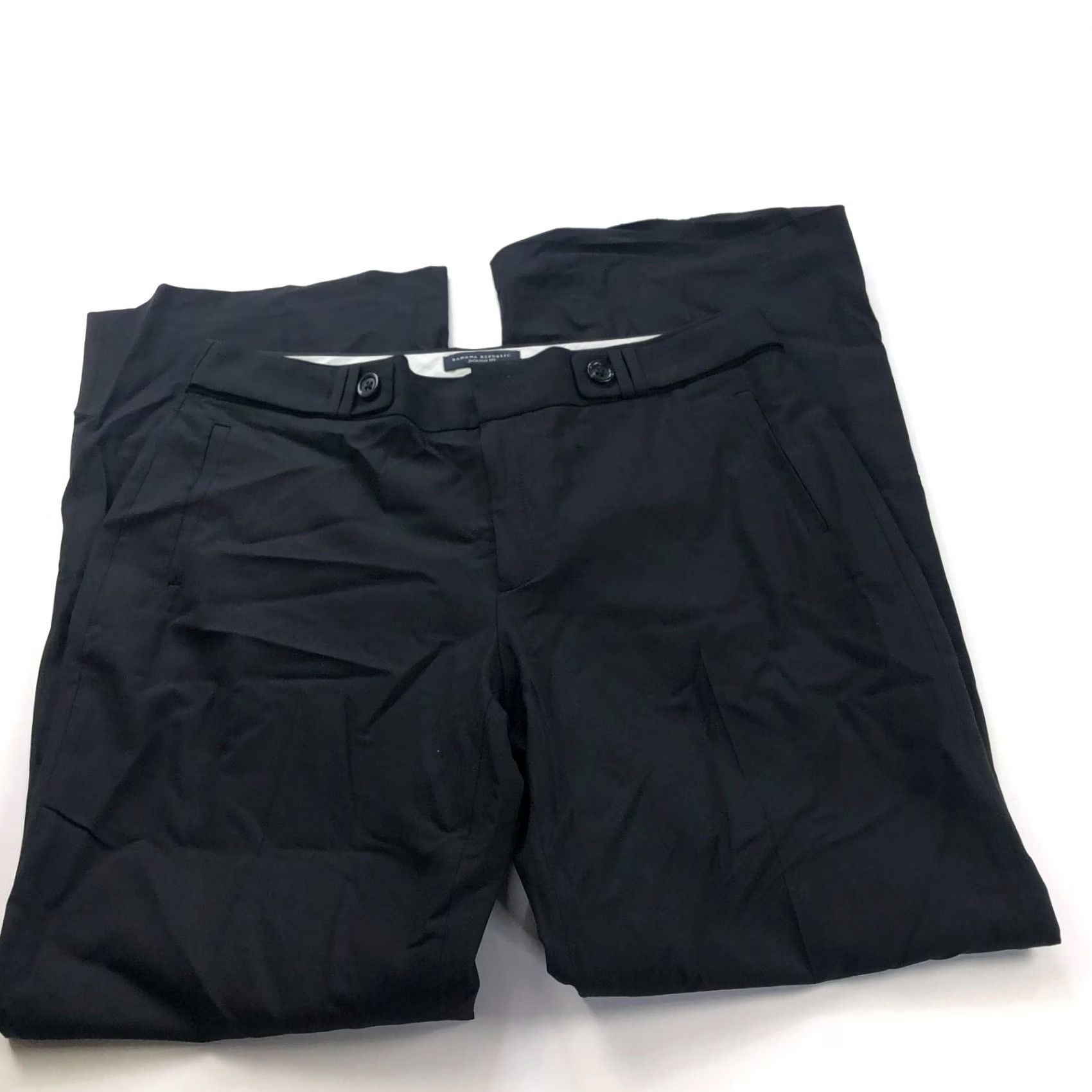 Banana Republic Banana Republic Jackson Fit 14 High Rise Wool Dress Pants Black Womens Dress Pants Size 36" / US 14 / IT 50 - 3 Thumbnail