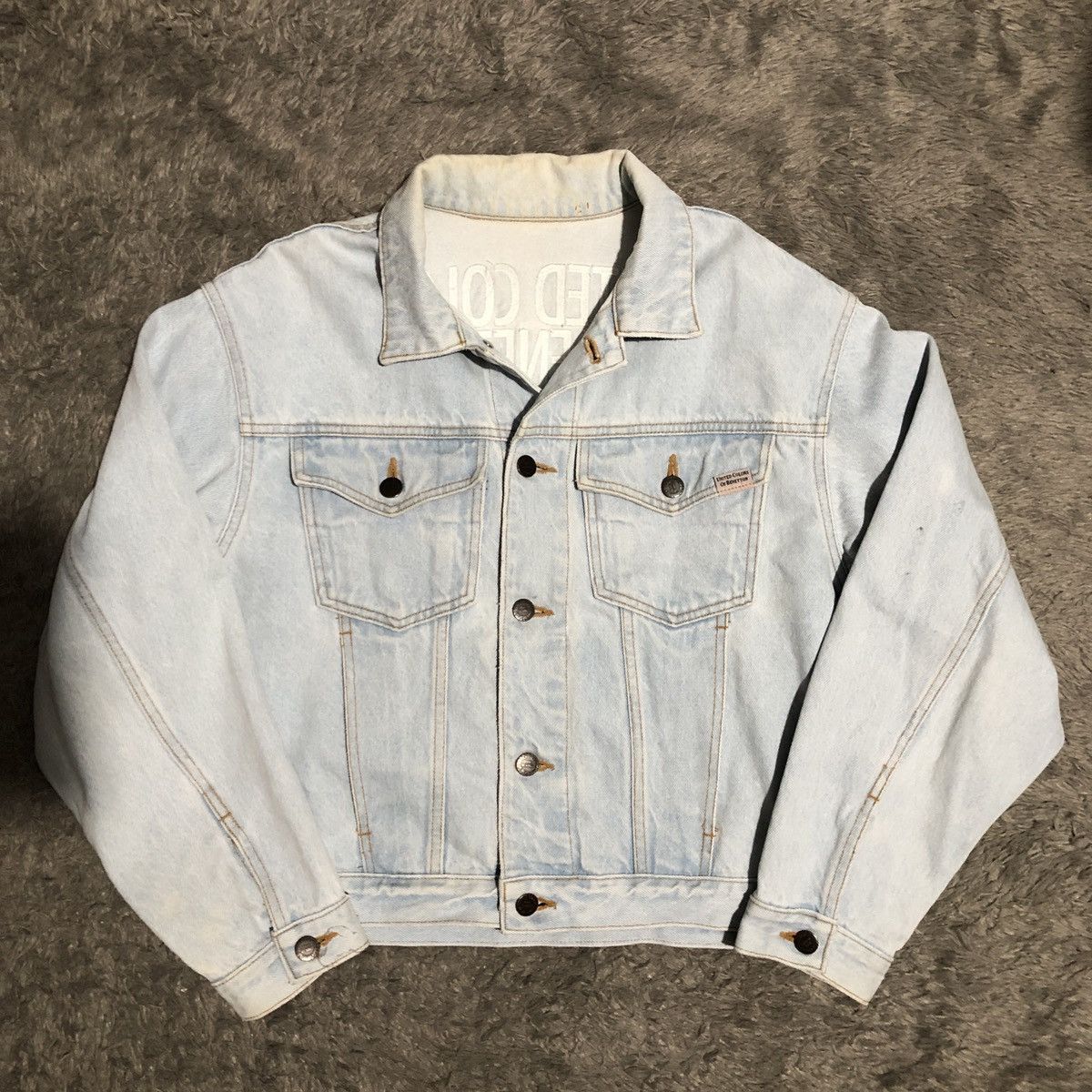 UNITED COLORS OF BENETTON ABSTRAK COLOR UNISEX DENIM JACKET