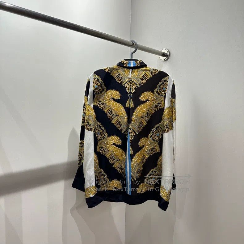 Hermes Hermes Printed Silk Long Sleeve Shirt Size XXS / US 00 / IT 34 - 2 Thumbnail