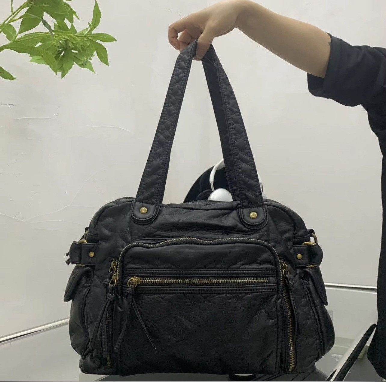 Japanese Brand × Vintage Ladies multiple poket bag pu leathers Size ONE SIZE - 4 Thumbnail
