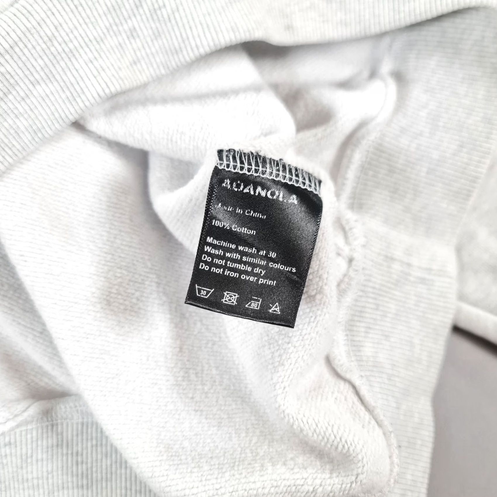 Vintage Adanola Hoodie Womens Grey M Pullover Logo Kangaroo Pocket Oversized Relaxed - Regular Knit Fleece Sweatshirt Size M / US 6-8 / IT 42-44 - 7 Thumbnail