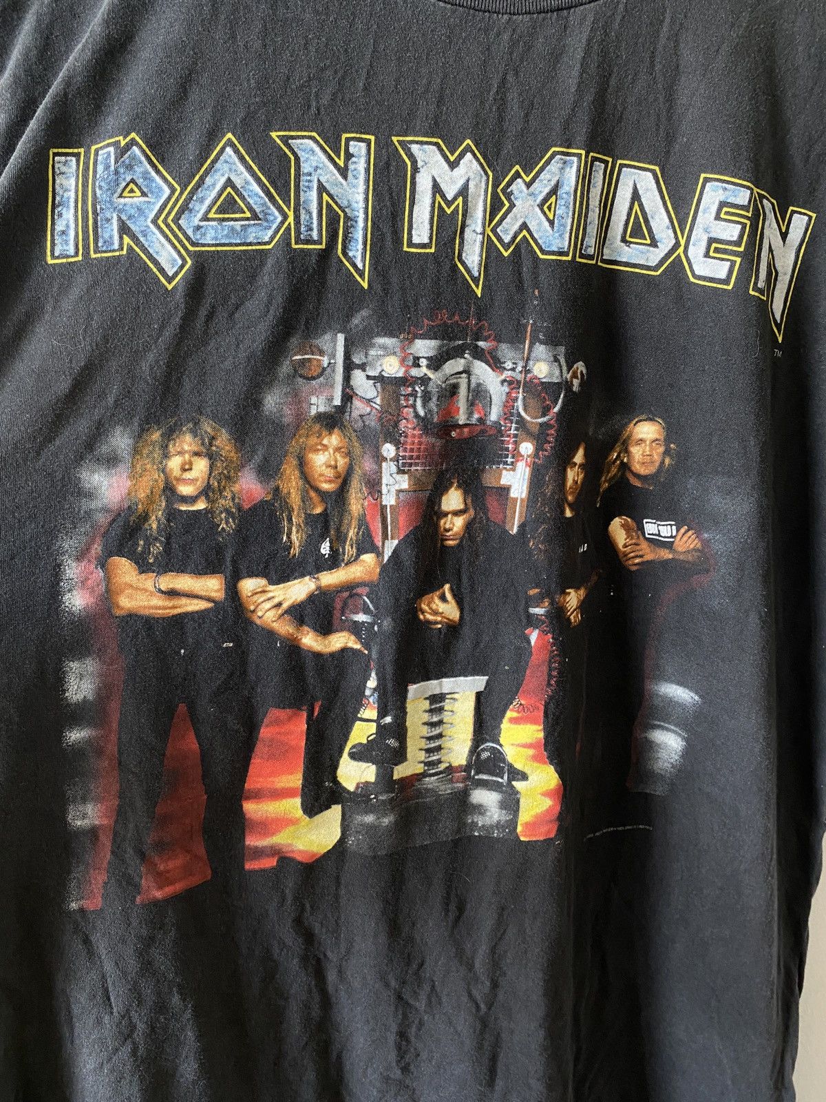 Band Tees × Iron Maiden × Vintage Vintage 90s Iron Maiden The Factour 95/96 Band Tee Size US L / EU 52-54 / 3 - 3 Thumbnail