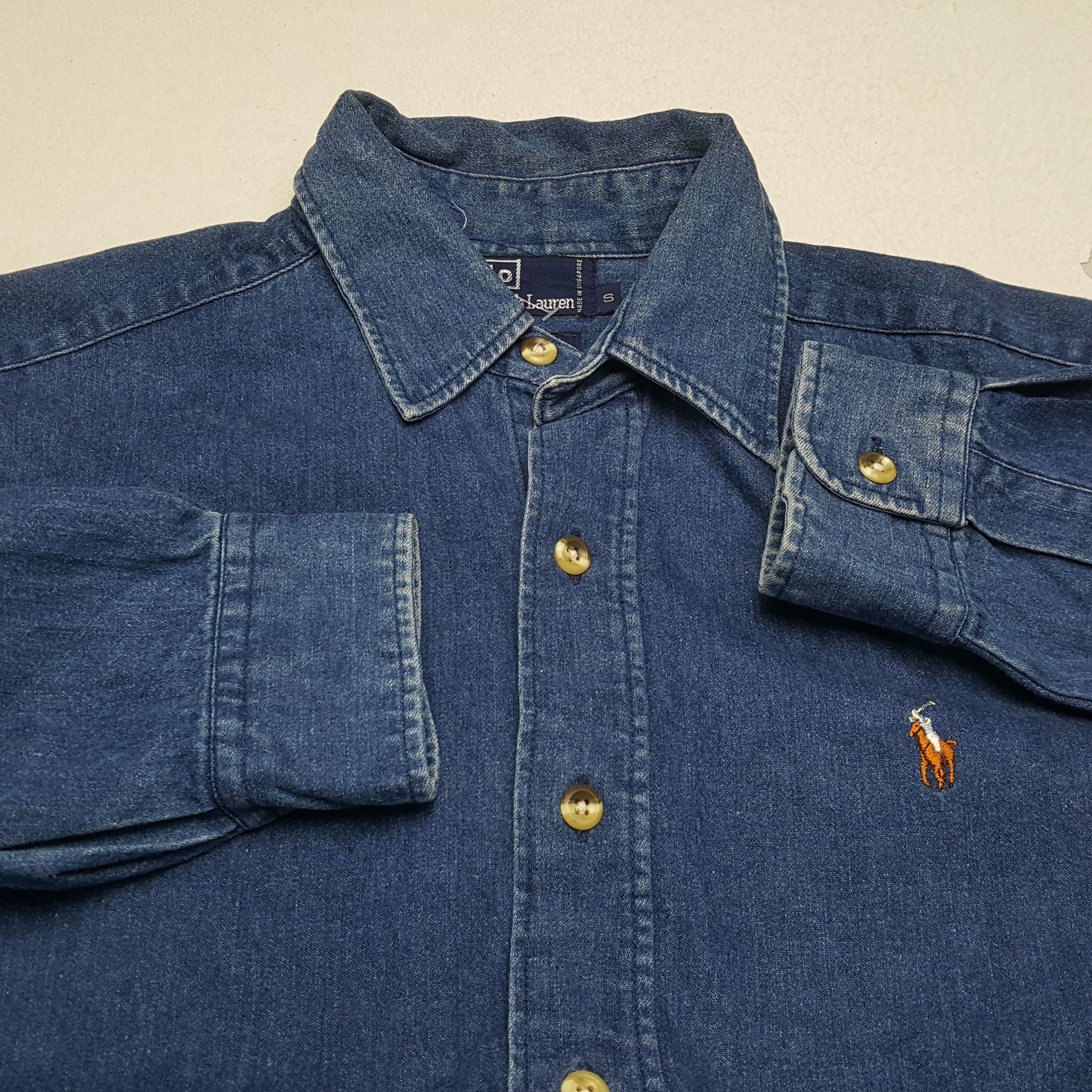 Polo Ralph Lauren × Vintage POLO by RALPH LAUREN Fashion Brand Small Logo Design Shirt Size US S / EU 44-46 / 1 - 8 Thumbnail