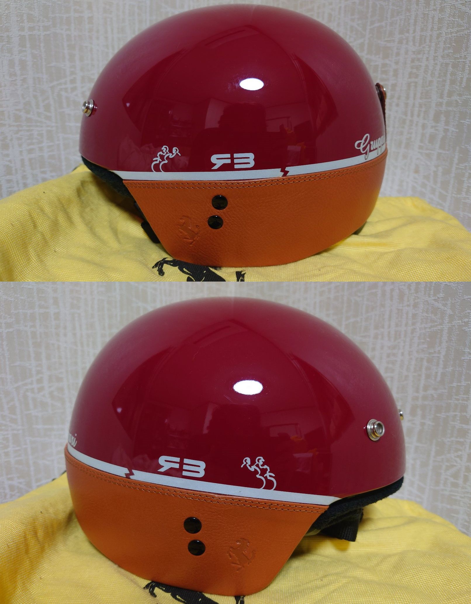 Ferrari Ferrari Schedoni Gruppo Motociclisti Vespa Helmet Vintage Size ONE SIZE - 2 Thumbnail