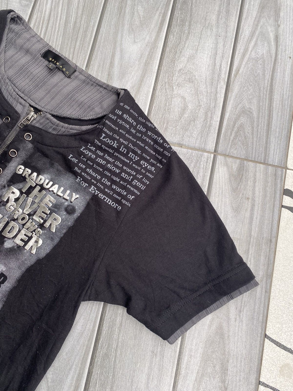 Japanese Brand 💸LAST DROP💸Vintage y2k spinash poem double layered tee Size US L / EU 52-54 / 3 - 5 Thumbnail