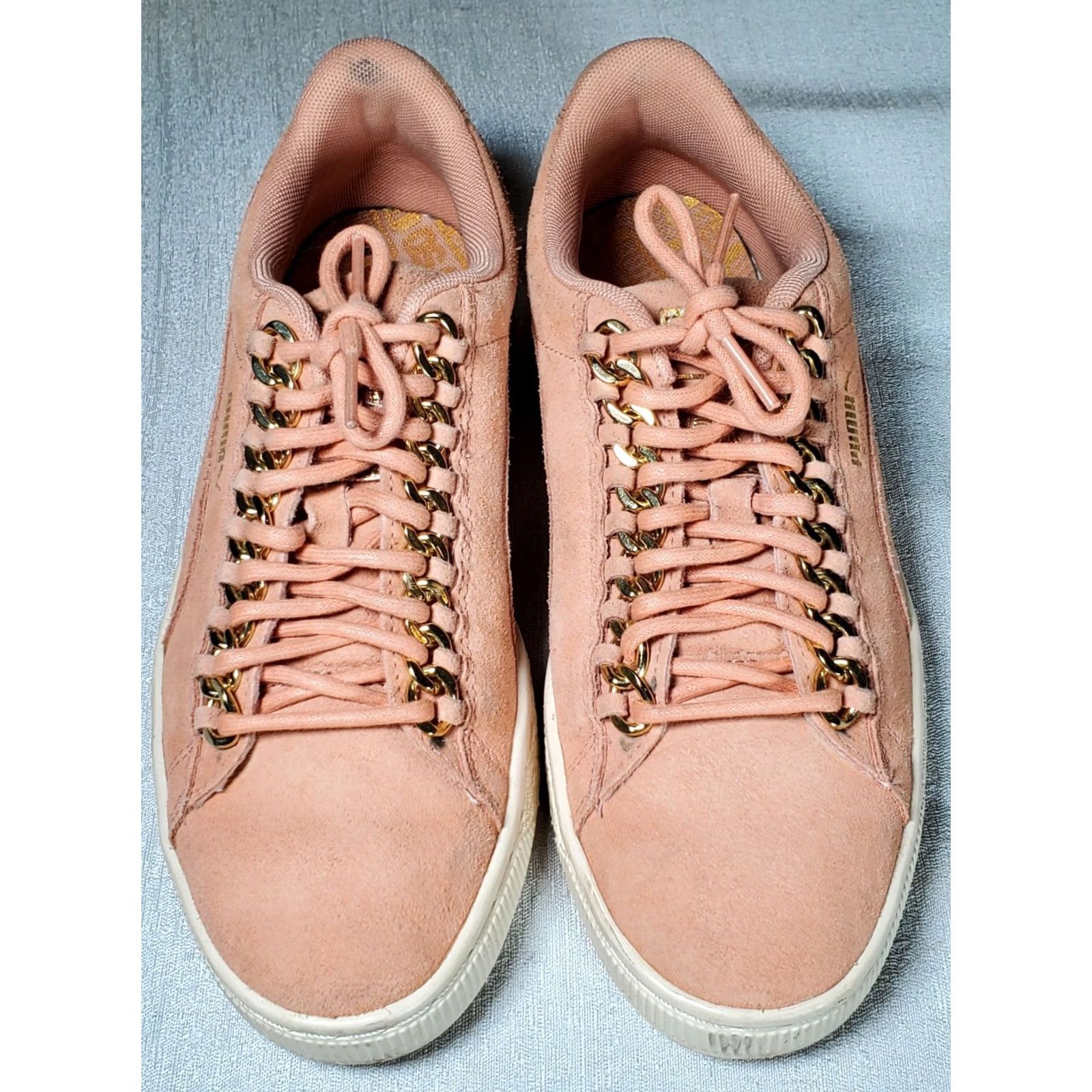 Puma PUMA Suede Classic X-Chain Sneakers Dusty Coral Rose Gold Women's US 7.5 Sneakers L o w T o p Chain Lace Eyelets Comfort Size US 8 / IT 38 - 6 Thumbnail